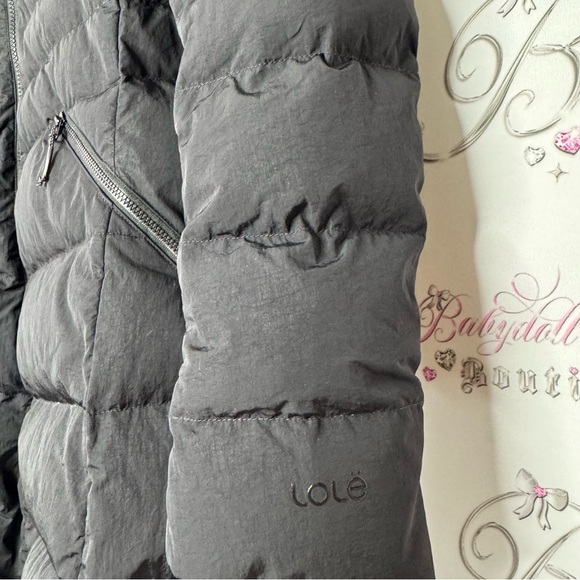 LOLE coat jacket parka feather duck down puffer long style past bum fur hood - Picture 3 of 15